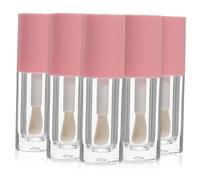 EPIGEIST 5 piezas Tubos Brillo Labios Vacíos con Pincel Transparente Recargables para Bálsamo Labial Aceite Labial Cosméticos