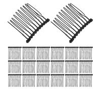 EPIGEIST 50 piezas Peineta Nupcial Dientes Metal Negro Clip para Velo y Peinado Sujeción Firme para Boda Fiesta y Eventos Accesorio Elegante para Mujer y Niña de Unidades