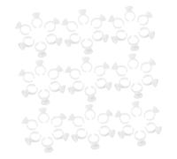 EPIGEIST 500 Piezas Anillos Desechables para Adhesivo de Pestañas Portapigmentos sin Separador Pequeños Plásticos para Tatuajes y Microblading Herramienta Profesional de