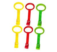 EPIGEIST 6 piezas Anillo de Entrenamiento para Bebés Rojo Amarillo Verde Anillos de Soporte para Cuna y Actividades para Aprendizaje Uso Interiores Exteriores