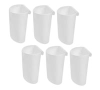 EPIGEIST 6 Piezas Cubos Colgantes Blancos para Carrito Cestas de Almacenamiento Portátiles y Compactas Organizador Colgante Multiusos para Salón y Oficina