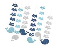 EPIGEIST 6 Piezas Decoraciones Colgantes Océano para con Ballenas Azules Adornos Colgantes para Jardín de Infancia y Clases Decoración Alegre y Duradera