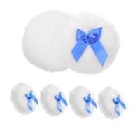 EPIGEIST 6 Piezas Puff de Polvo Suave para Aplicador de Polvo Esponjoso con Diseño de Lazo Material Plush Delicado para Sensible Distribución Uniforme Portátil para Cuidado Diario y Viajes