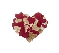 EPIGEIST 60 Piezas de Confeti de Corazón para Fiesta, Decoraciones para Bodas y San Valentín, Colores Rosa y Dorado Brillante, Tamaño Mini, Accesorios de Papel para Color Color Aleatorio