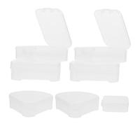 EPIGEIST 8 piezas Caja Organizadora de Polvo Maquillaje Estuche Plástico para Borlas de Polvo Unidades Triangulares y Cuadradas Soporte Compacto para Esponjas de Maquillaje Diseño