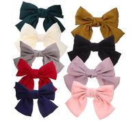 EPIGEIST 9 piezas Pinzas de Lazo para Cabello Mujer y Niñas de Clips de Tela y Aleación de Zinc Diseño Adorable y Resistente para Peinados y Diario