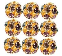 EPIGEIST 90 Piezas Abalorios con Diamantes de Imitación de Cuentas Espaciadoras Doradas para Pulseras Diy Accesorios Delicados para Joyería Artesanal y Manualidades