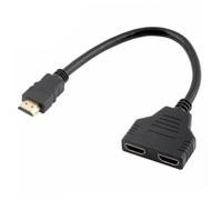 EPIGEIST Adaptador Divisor Entrada Salidas Cable Splitter para Monitores Duales Conector Chapado para Transmisión Estable Compatible con Ordenadores Reproductores HD y para Duplicar