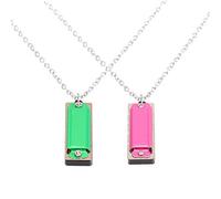 EPIGEIST Armónica de Juguete para Niños Instrumento Musical Educativo Colores Verde y Rosa 2 Piezas Doble Línea 4 Agujeros 8 Tonos para Principiantes y Desarrollo Infantil