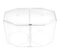 EPIGEIST Caja de Cría para Peces Betta Transparente de Doble Compartimento, Divisor Extraíble para Aislamiento Seguro, Tanque Pequeño para Incubación y Alimentación de Camarones, Uso