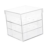 EPIGEIST Caja de Flores de Acrílico Transparente 9 Orificios Contenedor para Arreglos Eternos Almacenamiento de Agua Soporte Cuadrado para Rosas Adecuado para Embalaje y Decoración