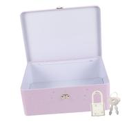 EPIGEIST Caja de Hojalata con Cerradura y Llave Caja de Almacenamiento de Unicornio para Escritorio del Hogar y Organización de Artículos Pequeños Color Vintage