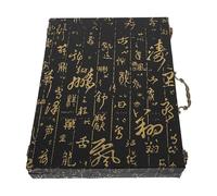 EPIGEIST Caja de Madera para Almacenar Fichas de Mahjong y Ajedrez, Estuche Portátil Asa, Diseño Impreso, Gran Capacidad para Juegos de Mesa, Adecuado para Viaje y Hogar