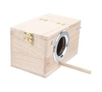 EPIGEIST Caja De Nido para Pájaros Silvestres Pequeña Soporte De Madera, Entrada Lateral, Protección contra Depredadores, Adecuado para Observación y Educación Ambiental