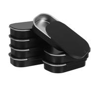 EPIGEIST Caja Metálica Rectangular para Bálsamo Labial con Tapa Deslizante, Tamaño 53x34x11 Mm, Color Negro Mate, Set de 10 Unidades, Recipiente Portátil Adecuado para Viaje
