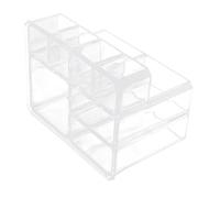 EPIGEIST Caja Organizadora Transparente De Maquillaje Resistente Para Brochas y Lápices Soporte Multifunción Para Escritorio y Tocador Almacenamiento Práctico Para Cosméticos y Útiles