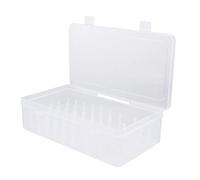 EPIGEIST Caja Organizadora Transparente para de Bordar con Ranuras Estuche para Carretes de Hilo de Coser Resistente y Sellado para Almacenamiento y Organización