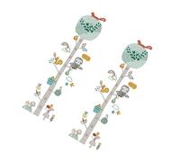 EPIGEIST Calcomanía de Pared de Altura Diseño de Animales para Niños, Medidor Autoadhesivo 30x60 Cm, Vinilo Decorativo Infantil para Dormitorio y Guardería, Juego de 2 Piezas