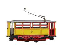 EPIGEIST Carrito de Juguete de Hojalata Amarillo Pequeño Juguete de Cuerda Mecánico sin Batería Modelo Vintage para Coleccionistas y Decoración del Hogar Accesorio Fotográfico Creativo