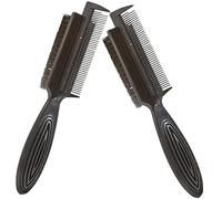 EPIGEIST Cepillo Cabello De Doble Cara 2 Piezas Pequeño Abs Cerdas De Nailon Para Cardar y Alisar, Para Uso Profesional Barberos y Peinados De Viaje