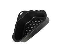 EPIGEIST Cesto Esquinero para Fregadero de Cocina Escurridor y Organizador de Inoxidable Resistente para Almacenaje y Drenaje Esquinas de Lavabo Negro Multifuncional y Portátil