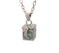 EPIGEIST Colgante Cenizas Cuadrado Retro con Cadena para Recuerdos Colgante de Lágrima Vintage para Llevar Memorias Cerca para Uso Diario y Ocasiones Especiales
