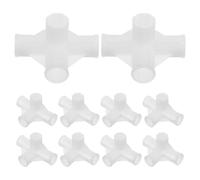 EPIGEIST Conector de Varilla de Plástico 16 Mm para Armarios Portátiles, Unión en T 4 Vías 5 Agujeros, 20 Piezas para Estantes Modulares y Organizadores de Zapatos, Accesorio