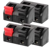 EPIGEIST Conectores de Terminales para Altavoces Estéreo 2 Vías 4 Piezas Conectores de Cable de Inserción Negros Terminales de Presión para Conexiones Fiables Sistemas de Audio