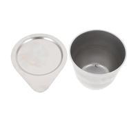 EPIGEIST Crisol de Hierro Práctico con Tapa Resistente a Altas Temperaturas 50 Ml Cuenco Multiusos para Laboratorio Industria Química y Farmacéutica