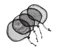 EPIGEIST de Redecillas Elásticas Malla Transpirable de Nylon y Encaje para Cabello Negro 4 Piezas Accesorios para Moños en Ocasiones Formales