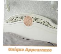 EPIGEIST Decoración de Madera Sin Pintar Mandala Floral Tallada Aplique Redondo Europeo para Muebles Pegatina de Madera Natural para Paredes Armarios Camas y Cómodas