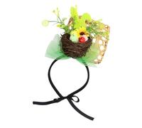 EPIGEIST Diadema de Pascua para Niñas Diseño de Conejo, Cómoda y Estable, Hecha de Ratán Ligero para Fiestas Temáticas y Cosplay