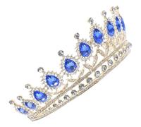 EPIGEIST Diadema Delicada de Princesa Azul con Cristales para Boda Fiesta y Compromisos Accesorio Nupcial Brillante y Seguro para Mujer