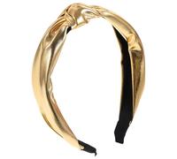 EPIGEIST Diadema Metálica Ancha para Cabello de Mujer Nudo Central, Tocado en Color Rosa Dorado, Accesorio de Moda Brillante Adecuado para Fiestas y Uso Diario