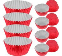 EPIGEIST Diseño Creativo Pasteles y Muffins 100 Capacillos para Hornear de Papel Rojo Protege la Salud y Decora Cupcakes para Bodas y Fiestas en Casa