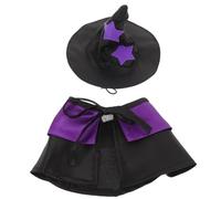 EPIGEIST Disfraz de Mago para Perros Talla S Capa y Sombrero de Fieltro Ligero para Mascotas Pequeñas Ajustable y Cómodo Adecuado para Halloween y Fiestas de Mascotas