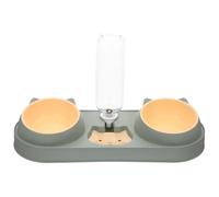 EPIGEIST Dispensador Automático para Mascotas con Doble Cuenco Verde Comedero y Bebedero Estable y Antideslizante Resistente y Seguro para Perros y Gatos Casa Estilo Aleatorio