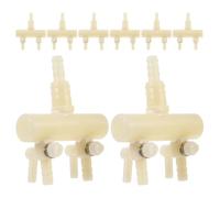EPIGEIST Divisor de Aire para Acuario 8 Piezas, Distribuidor de Oxígeno de Plástico Válvula Palanca Ajustable y Conectores 8 Mm y 4 Mm, Accesorio para Bombas de Aire en Peceras,