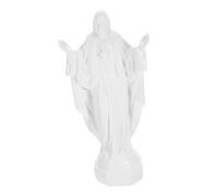 EPIGEIST Estatua de Jesús de Resina Blanca Adorno Religioso Decorativo para Escritorio Escultura para Hogar Oficina y Iglesia Figura Espiritual de