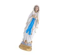 EPIGEIST Estatua Virgen María Resina Artesanal Decorativa para Escritorio Adorno Religioso Blanca para Hogar y Iglesia
