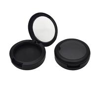 EPIGEIST Estuche de Maquillaje Rellenable 2 Piezas Envases de Viaje Color Negro Ligero y Portátil para Mujeres y Niñas para Sombras de Ojos y Bálsamos Labiales