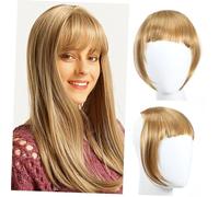 EPIGEIST Falso Flequillo con Clip Ligero y Cómodo para Mujer Postizo de Pelo para Diario Estilo de Flequillo de Moda Accesorio Capilar Fácil de Colocar