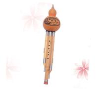 EPIGEIST Flauta de Calabaza Hulusi Hecha a Mano en Bambú Natural, Instrumento Musical Étnico Clave C, Lengüeta de Aleación, Tono Puro y para Principiantes y Amantes Varios estilos
