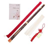 EPIGEIST Flauta Travesera De Bambú Tradicional Tono E, Color Marrón Oscuro, Instrumento Musical Para Principiantes y Profesionales, Pequeña y Ligera Para Fácil Transporte