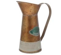 EPIGEIST Florero Vintage de Hierro Maceta Rústica con Asa Maceta para Arreglos de Mesa Cubo Metálico Decorativo para Hogar Jarrón de Flores de Hierro Decoración Hogar