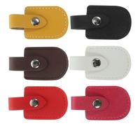 EPIGEIST Funda Protectora para Tijeras de Cutícula 6 Piezas, Cubierta de Pu Multicolor, Accesorio para Manicura Profesional y Pedicura, Protector Reutilizable para Color Color Aleatorio