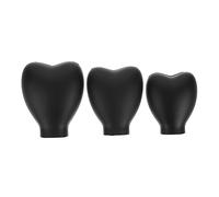 EPIGEIST Fundas Para Brochas De Maquillaje Reutilizables 3 Piezas Silicona Negro Protectoras Función De Secado Cuidado Estética Portátil