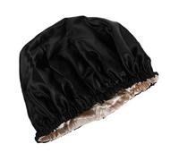 EPIGEIST Gorro de Satén para Dormir Mujer Bonnet Doble Capa Ajustable para Pelo Rizado Cabello o Protección para Quimioterapia y Pérdida de Cabello Negro