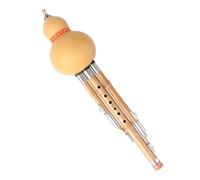 EPIGEIST Hulusi Chino Hecho a Mano En Clave C, Flauta De Bambú Calabaza Natural Tallada, Instrumento Musical Étnico Tradicional Para Principiantes y Amantes Música, Patrón Aleatorio