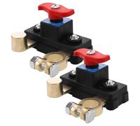 EPIGEIST Interruptor de Desconexión de Batería 2 Piezas para Coche y Camión Abrazadera Aisladora Antifugas Resistente al Clima Accesorio Automotriz para Mantenimiento y Seguridad